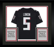 Framed Drake London Atlanta Falcons Signed Nike Black Vapor Fuse Limited Jersey