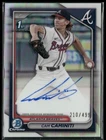 2024 Bowman Chrome Prospect Auto Cam Caminiti Refractor /499 Braves 1st