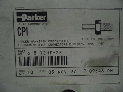 PARKER 6-8T2HF-SS BOX OF 10 FLUID CONNECTOR  NSMP