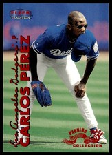 1999 Fleer Tradition Warning Track Collection Carlos Perez Los Angeles Dodgers