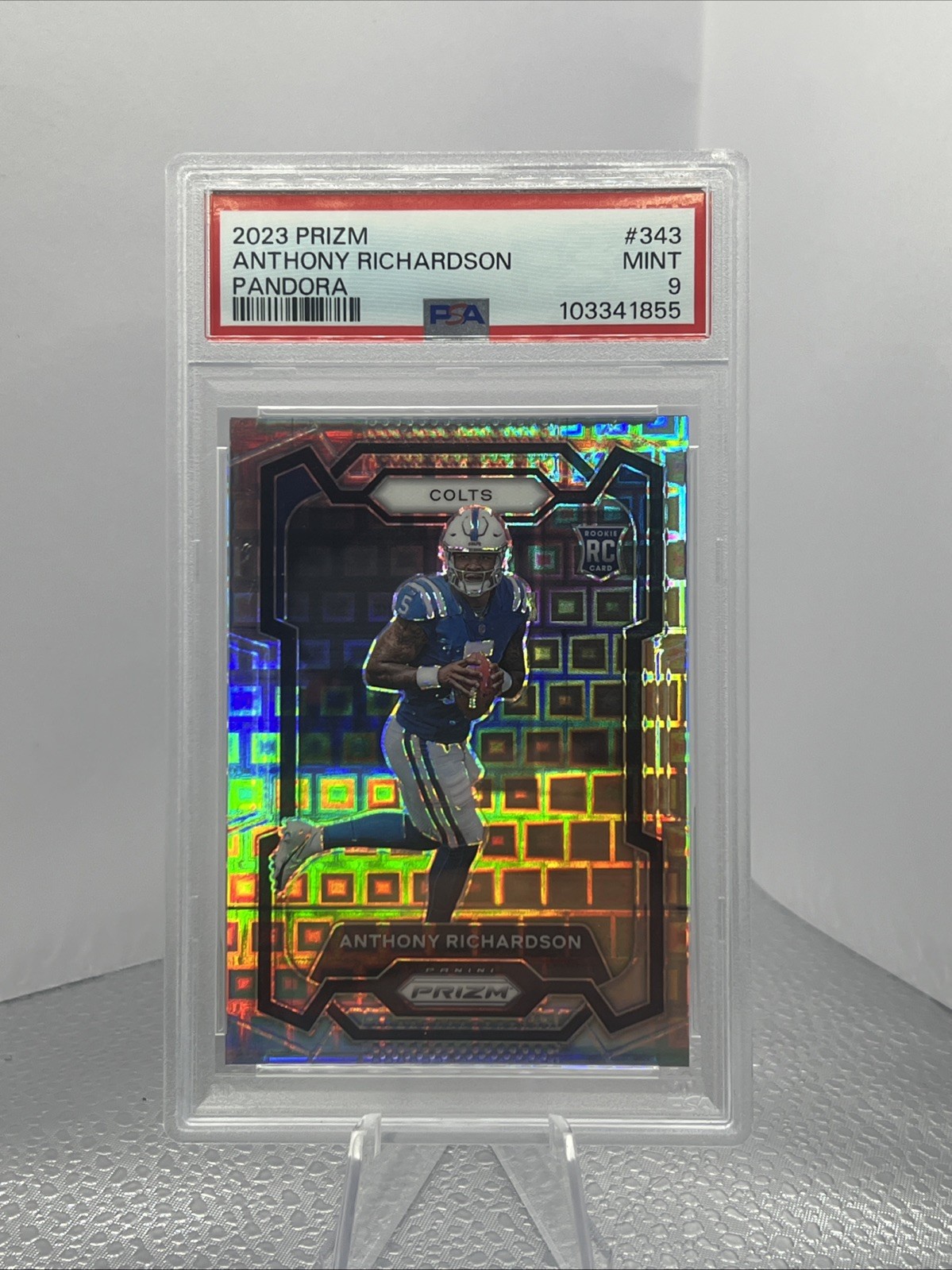 2023 Panini Prizm Pandora Anthony Richardson ROOKIE /400 #343 PSA 9 MINT