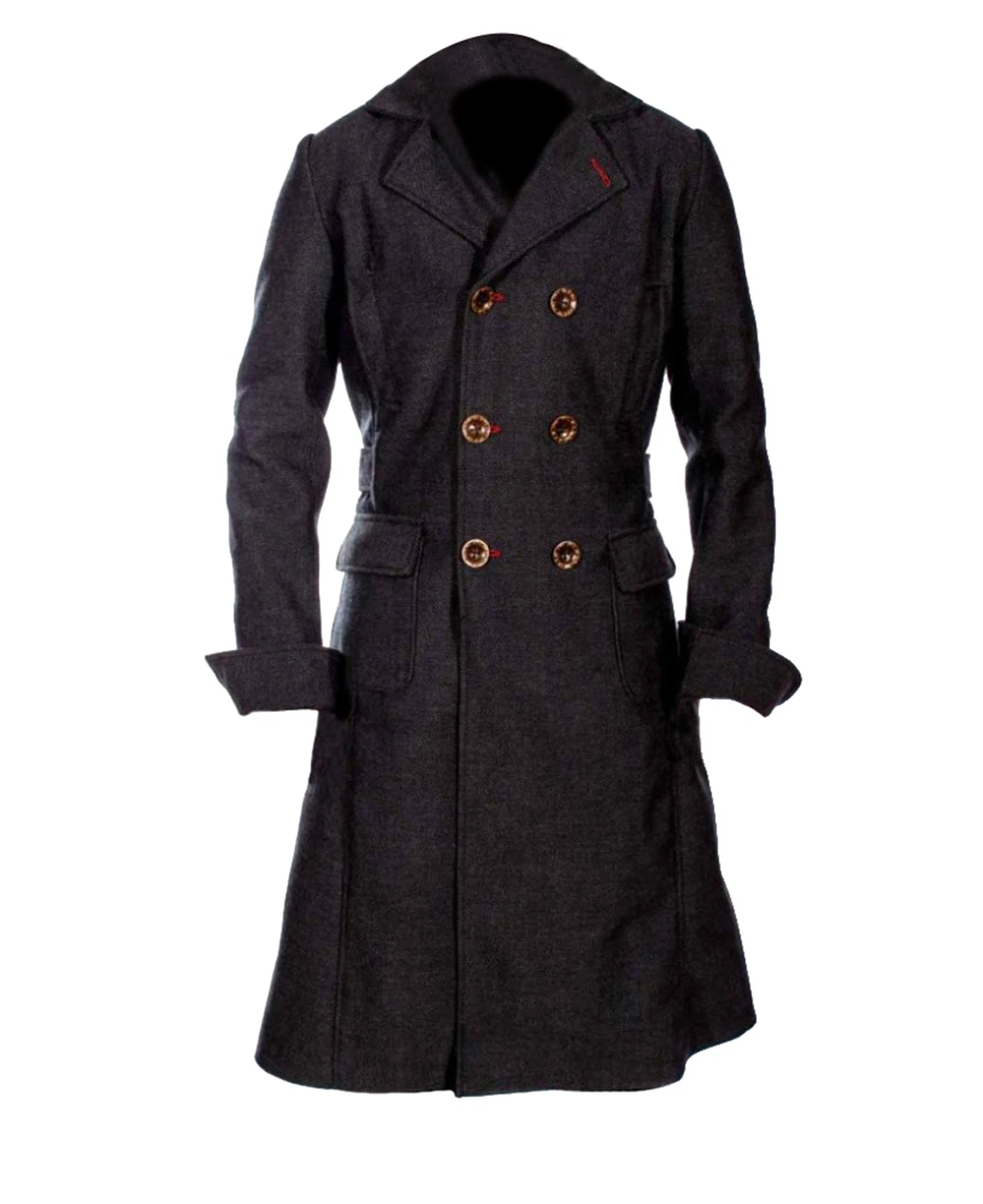Men's Sherlock Holmes Benedict Cumberbatch Cosplay Winter Wool Long Overcoat - product detail image 1