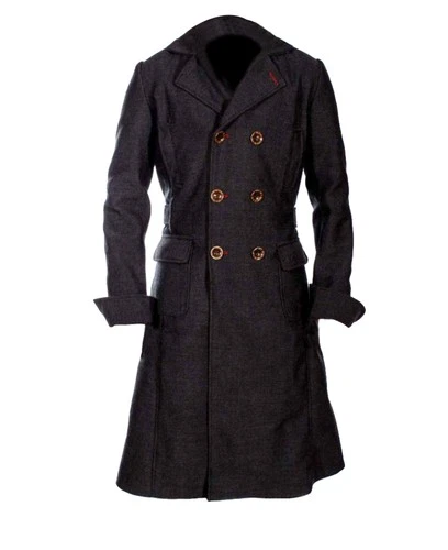 Men's Sherlock Holmes Benedict Cumberbatch Cosplay Winter Wool Long Overcoat video thumbnail