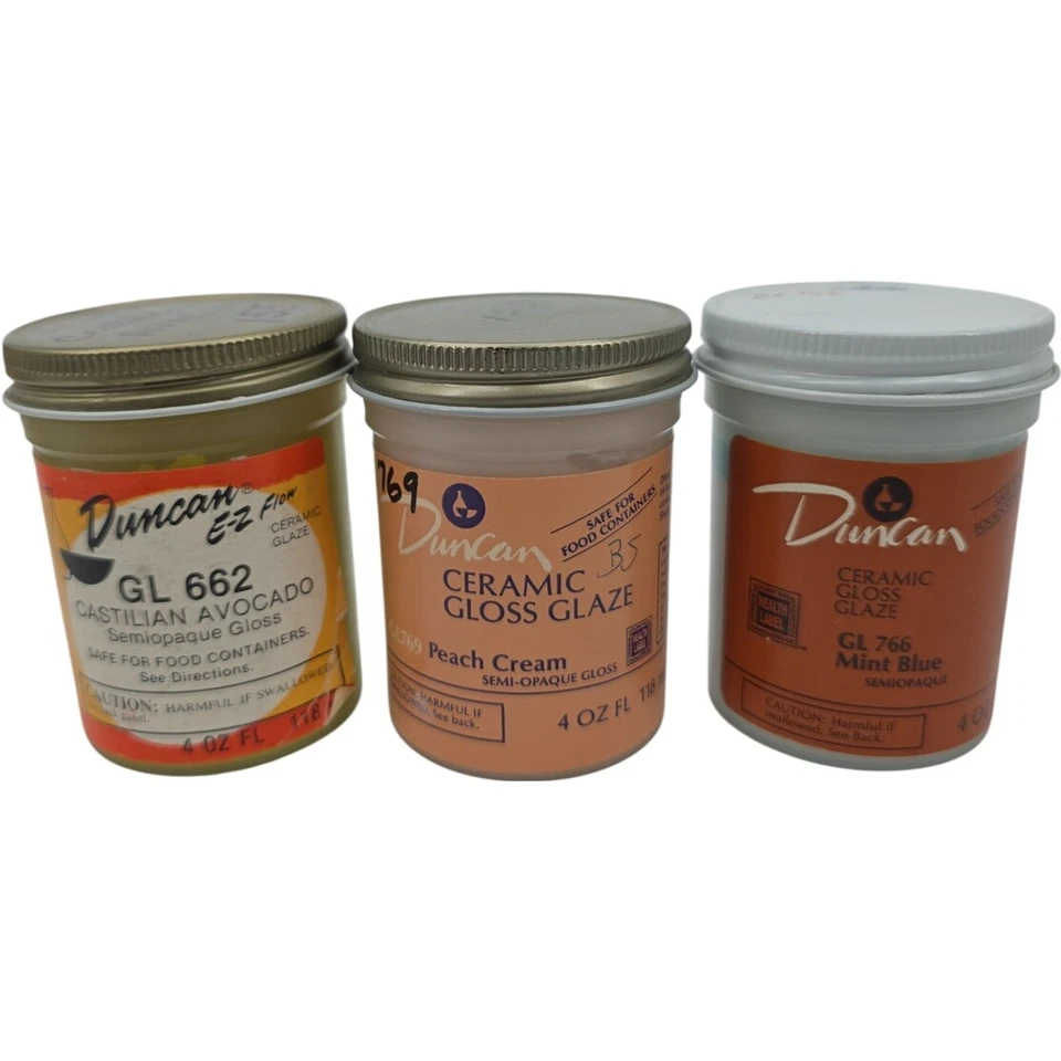 Lote de 15 pinturas cerámicas brillantes semi opacas Duncan vintage Foto 3 de 4