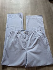 Lands End Womens Light Blue Chino Pants Size 12 Cotton Blend Casual Straight-Leg