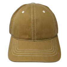 Flexfit Baseball Cap Brown White XL Fitted Hat Contrast Stitching Curved Brim