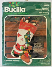  82073 BUCILLA "CHRISTMAS DELIVERY" SANTA  TOYS FELT STOCKING KIT - NIP 