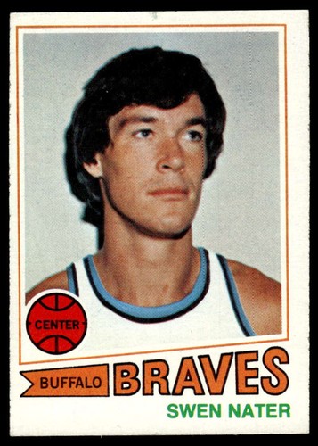 Swen Nater [White Back] #92 1977 Topps card