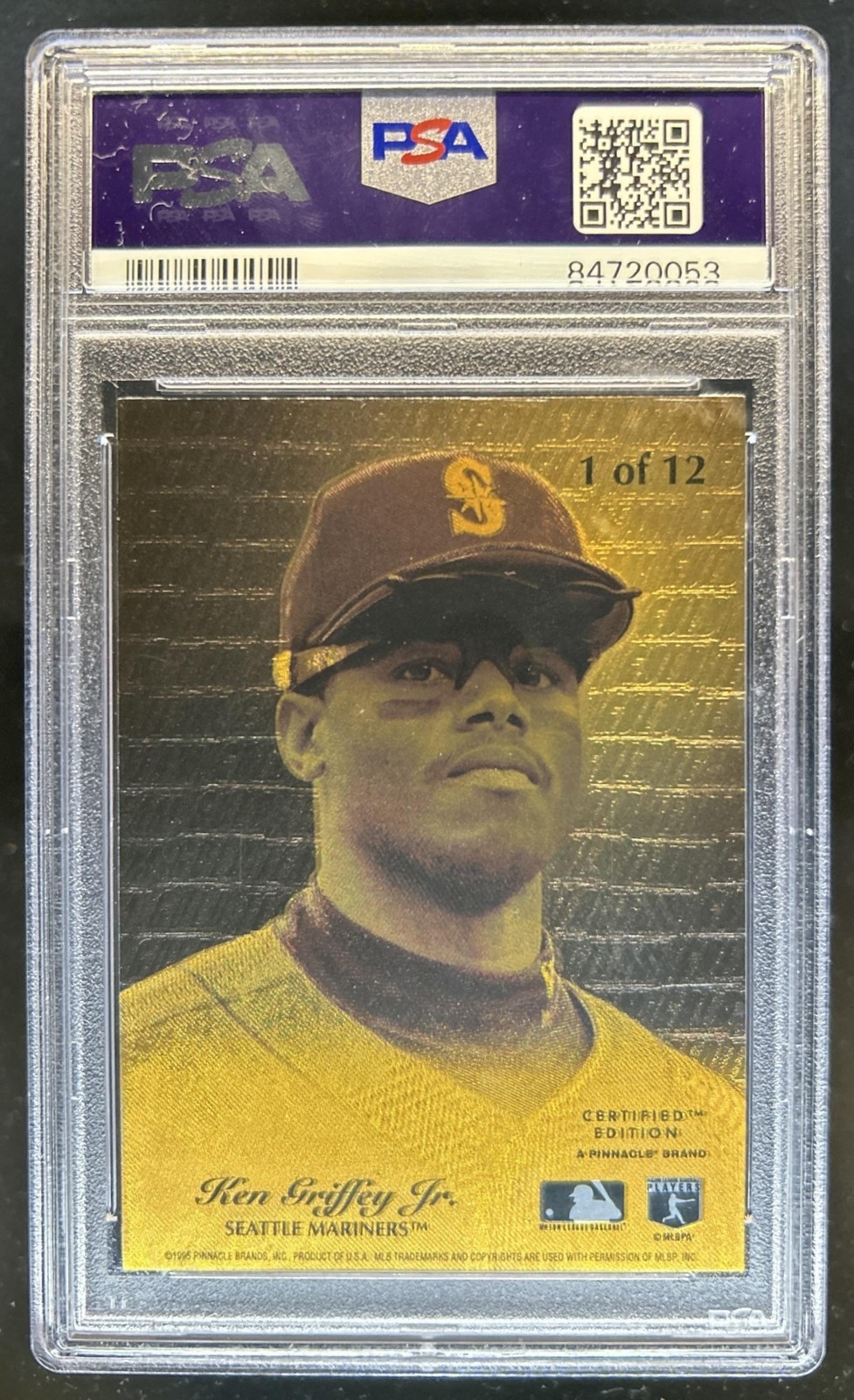1995 Pinnacle Select Certified Ken Griffey Jr. Gold Team #1 Mariners PSA 10 view 2