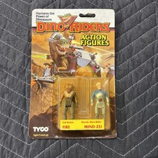 Fire And Mind-Zei Vintage Dino Riders Action Figure 2 Pack Set New 1987 Tyco 80s
