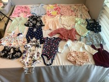 Baby Girl Clothes Lot 0-6 Months Cat jack Swiggles Garanimals Carters Etc D