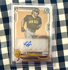 Bowman Chrome Luis Campusano Rookie Autograph Insert #50 San Diego Padres Card. rookie card picture