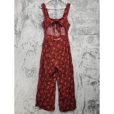 Jumpsuit Red Floral Jumpsuits Rompers for Women for sale