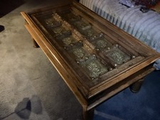 Large Hand Crafted Sheesham Wood Indian Coffee Table. Excellent Condition