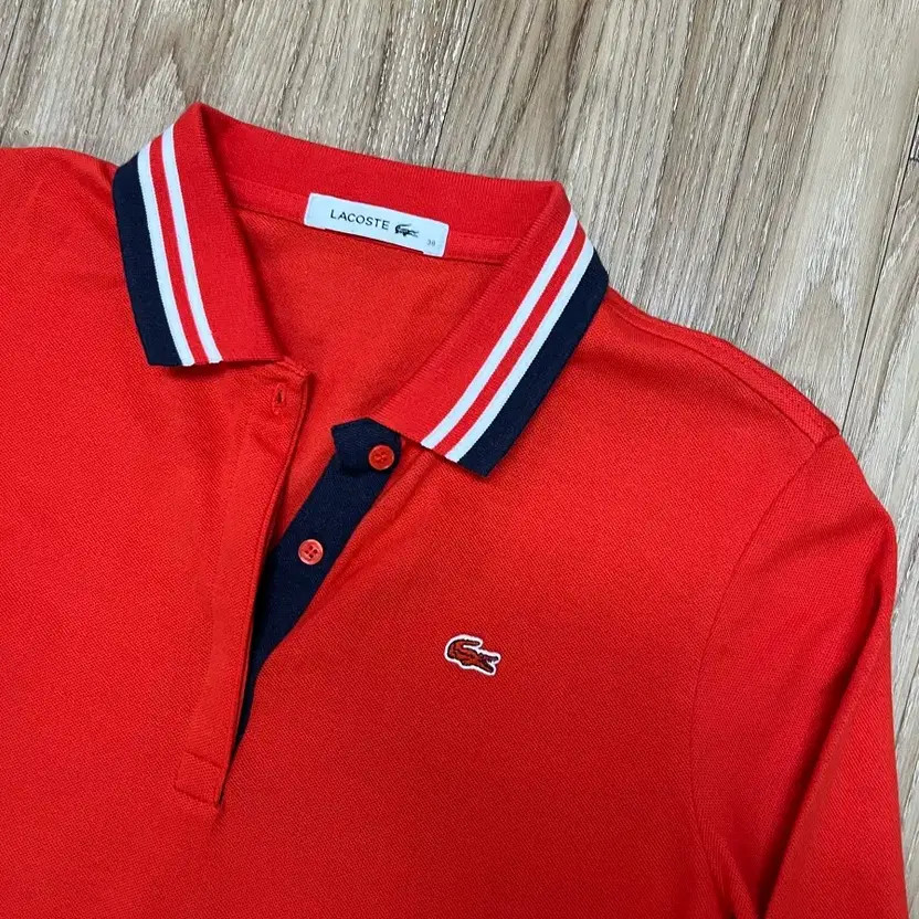 Lacoste PK Red Dress Size 38 Slim Fit Spandex thumbnail 3