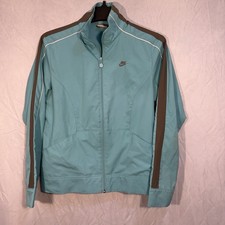 Nike Sportswear Full Zip Up Jacket Teal Women s Size Medium Running Athletic