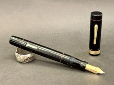 Conklin Endura Oversize Fountain Pen Black w/GT - RESTORED (BFP584)