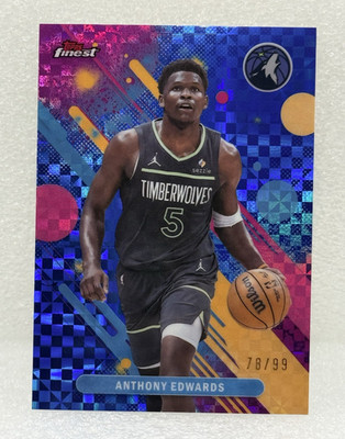 Topps Finest 2025-26 Anthony Edwards /99 #63 Minnesota Timberwolves NBA