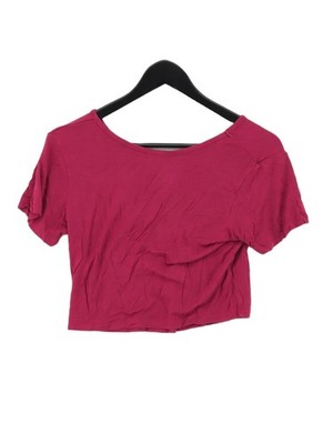 Alphalete Damen Top M Lila Viskose mit Elasthan Cropped