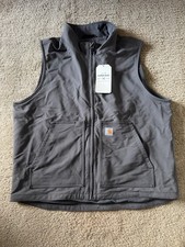 NWT Carhartt Super Dux Soft Shell Men s Gray Full Zip Vest Relaxed Fit Size XL