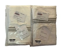 POTTERY BARN GRAND ORGANIC PERCALE EMBROIDERED SHAMS KING SIMPLY TAUPE NEW TD