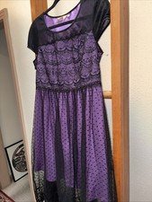 Purple and Black Lace Dress Gothic/ Victorian Steampunk