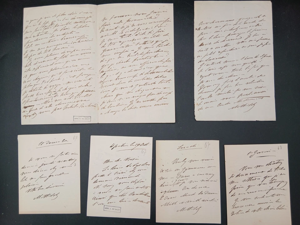 BONAPARTE - 5 L.A.S. sur papier timbré du chiffre couronné - Photo 1/4