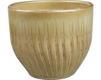 Pflanztopf Floraself Ton Glasiert Ø 35,5 Cm H 31 Cm Latte