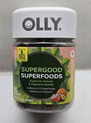 Olly Superfoods Gummies Immune Digestive Support Vitamin C 60 Count EXP 10/22/26