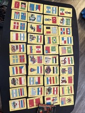 Vintage, 40 Excellent Condition Flags of the United Nations Card Game 1954
