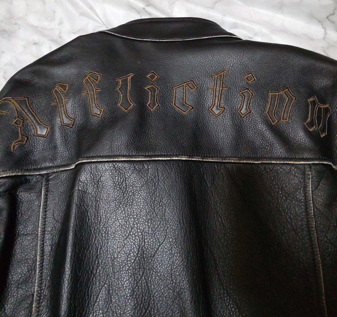 affliction skull leather jacket
