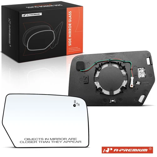 A-Premium Passenger Mirror Glass Heated w/Blind Spot for Ford Expedition Lincoln