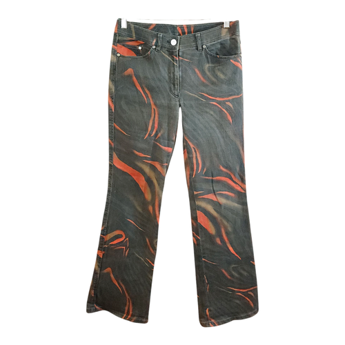 Vintage Evex by Krizia Abstract Print Flare Jeans Retro Y2K Women's 40 / US 29
