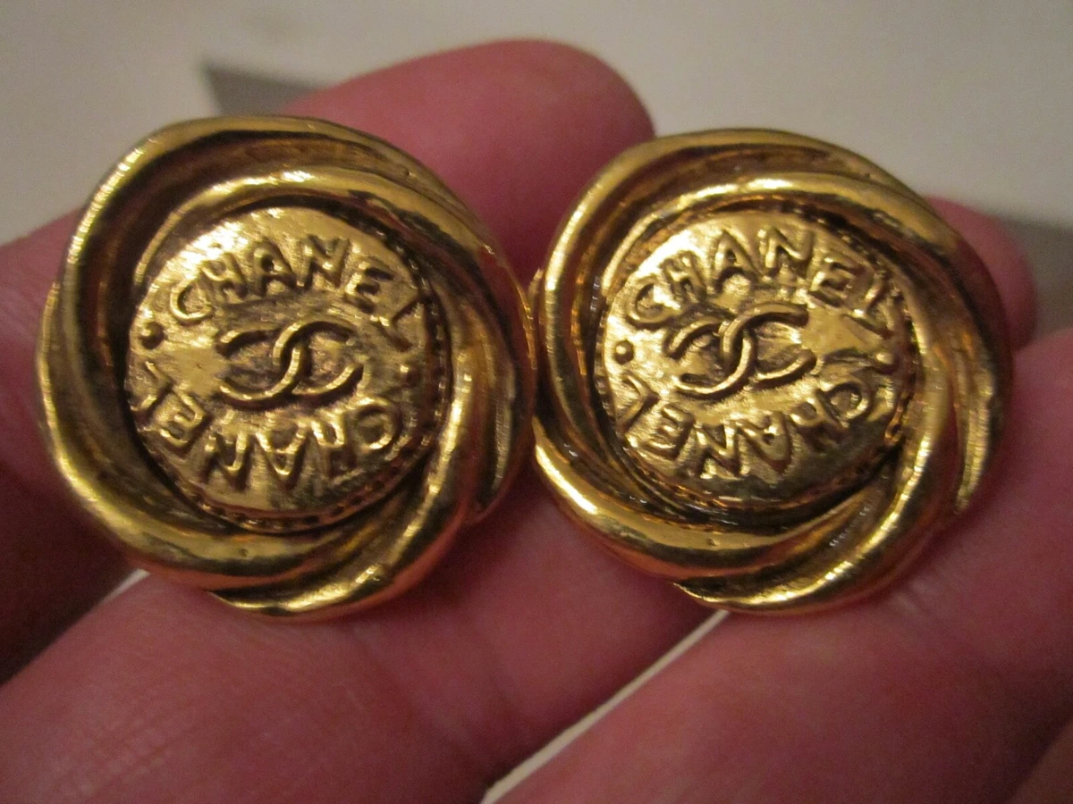 Chanel vintage cheap earrings ebay