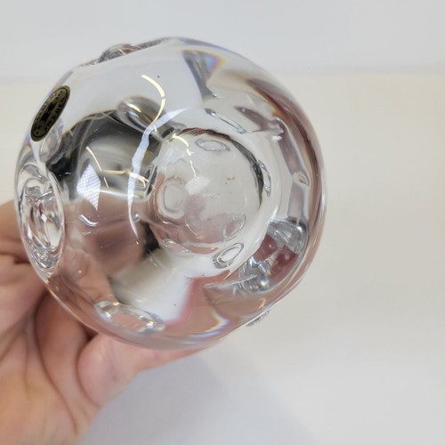 Vtg Reijmyre Clear Glass Vase Bubble Hand Blown Swedish Crystal Art Glass 6.5" - Picture 4 of 9