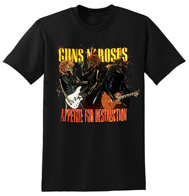 GUNS N' ROSES cd lgo AFD ON STAGE Official SHIRT LRG appetite for destruction