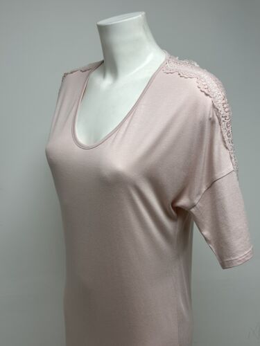 Ex M&S (Day Dreams Duvet Days) Lace Trim Cotton Blend Night Dress Sizes 8-26 - Picture 3 of 6