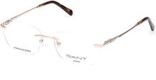 GANT GA4098 032 Gold Metal Rimless Optical Eyeglasses Frame 54-15-140 RX
