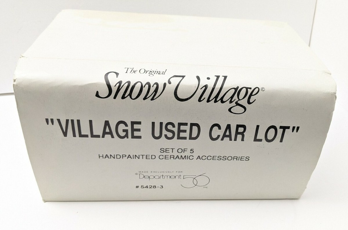 Rare Dept 56 Snow Village Village Used Car Set of 5 No Flag | eBay