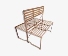 banc de jardin dos à dos en fer forgé / décoration de jardin