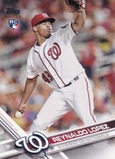 2017 Topps #120 Reynaldo Lopez Washington Nationals Rookie Card. rookie card picture