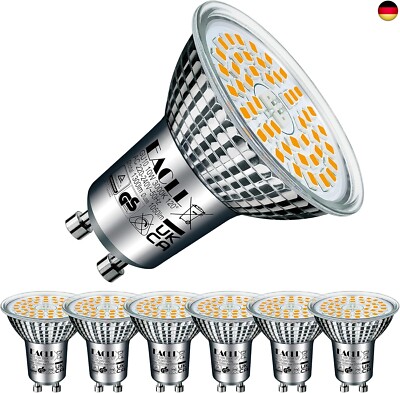 EACLL GU10 LED Warmweiss 10W Ersetzt 140W Halogen Leuchtmittel, 6er-Pack. 1050