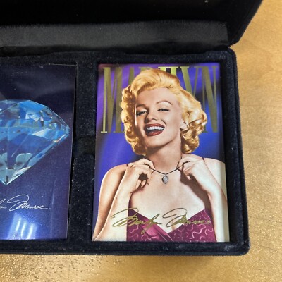 1993 Sports Time Card Marilyn Monroe With Case Genuine Diamond