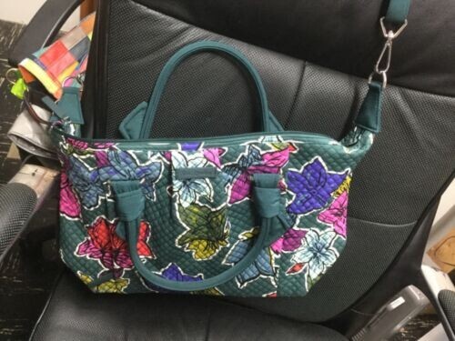 Vera Bradley Hadley Satchel Falling Flowers Purse for Women