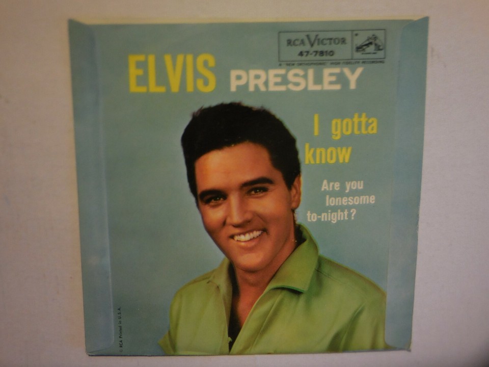 ELVIS PRESLEY " ARE YOU LONESOME TONIGHT" 45 RPM | eBay