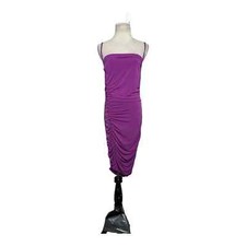 Leith purple ruched body con sleeveless dress size M