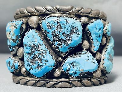 Best Gene Yvonne Mahooty Vintage Native American Zuni Turquoise Sterling Silver Bracelet Best Gene Yvonne Mahooty Vintage Native American Zuni Turquoise Sterling Silver Bracelet