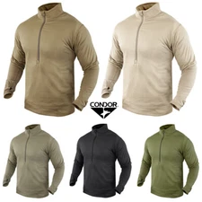 Condor 603 Tactical Base Layer II Zip Thermal Fleece Sweater Shirt Pullover
