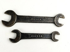 Antique Ford 5-1/2" and 4-1/4" Long Open End Wrenches "M" Stamp - Made in USA