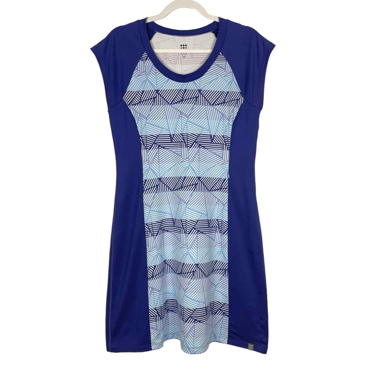 Title Nine Gidget Blue Geometric Dress Medium Outdoors Athletic